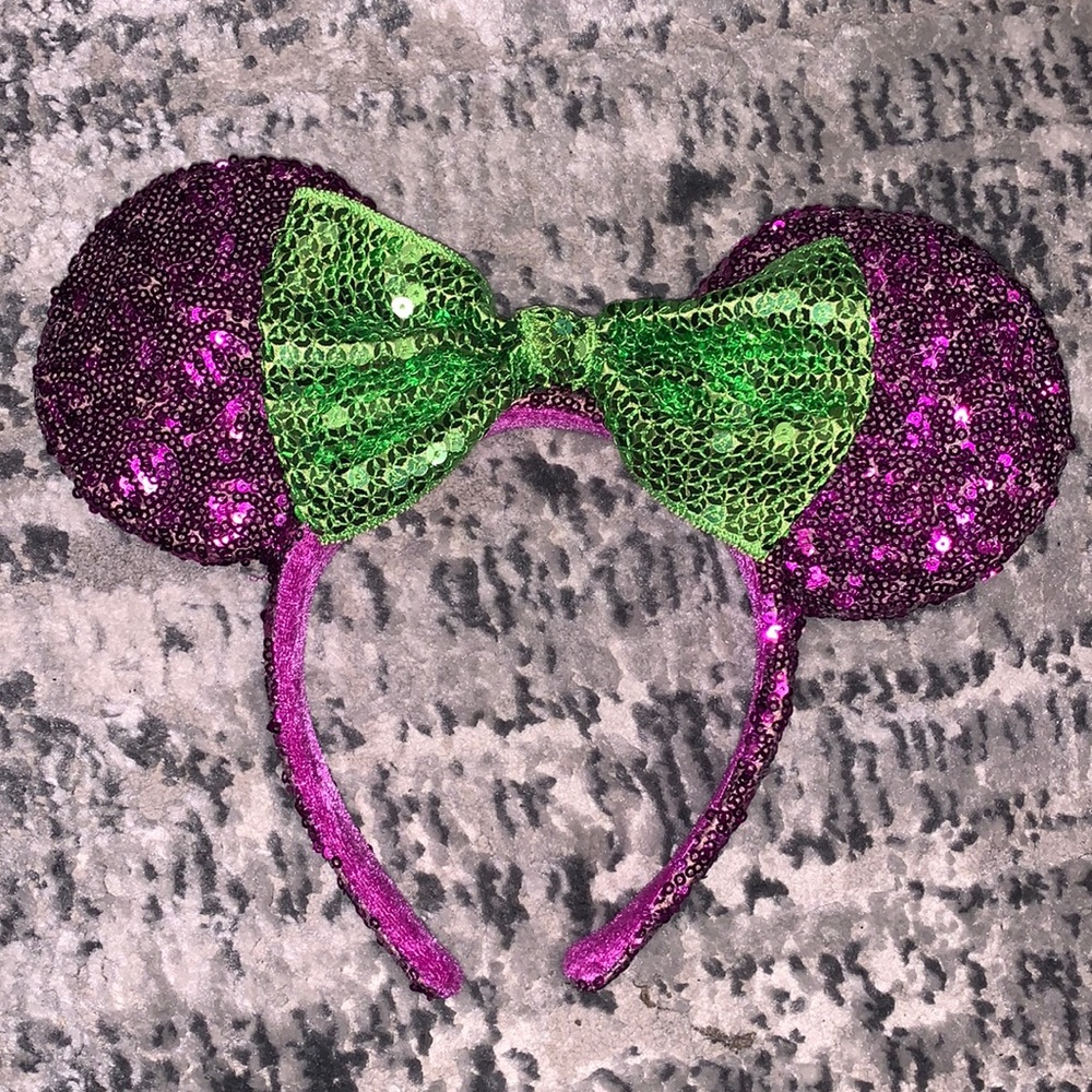 Purple & Green Halloween Minnie Ears